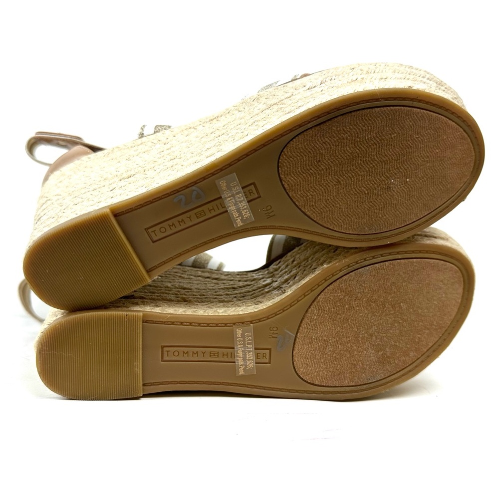TOMMY HILFIGER Sz 9 Beige THEIA Espadrille SLIP ON Platform Wedge Sandal NWOB - Picture 8 of 9